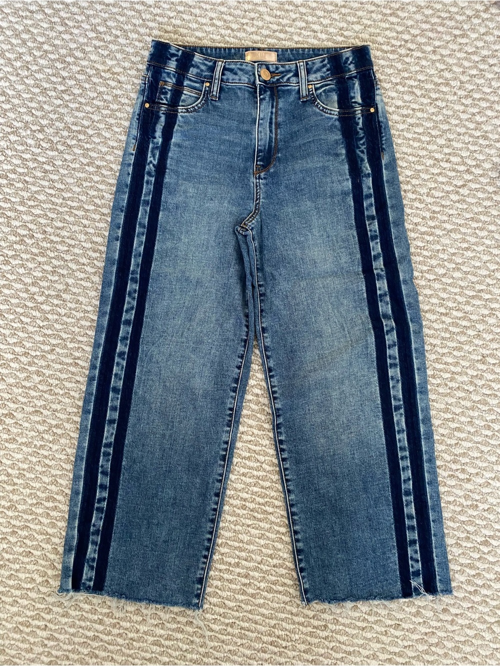 Kut Sienna High Rise Straight Leg Crop Jeans
